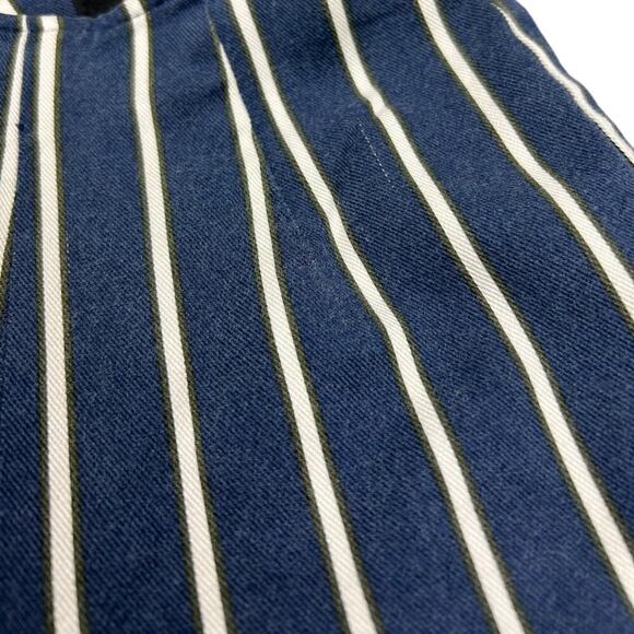 Reformation Marlon Pants Capone Stripe Blue White size 2 XS High Rise Crop - Picture 5 of 10